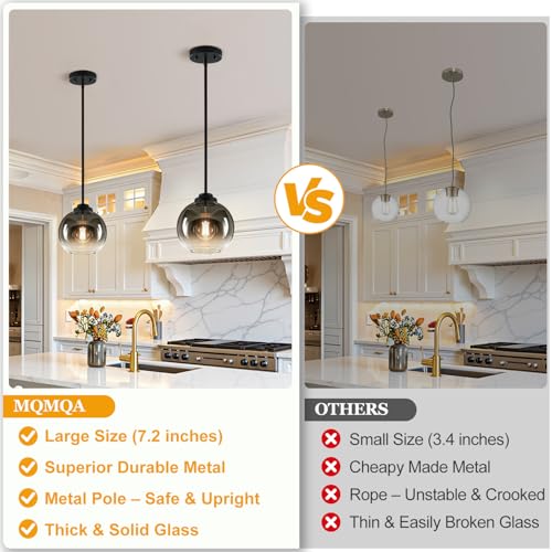 2 Pack Globe Pendant Lights (2 Count)