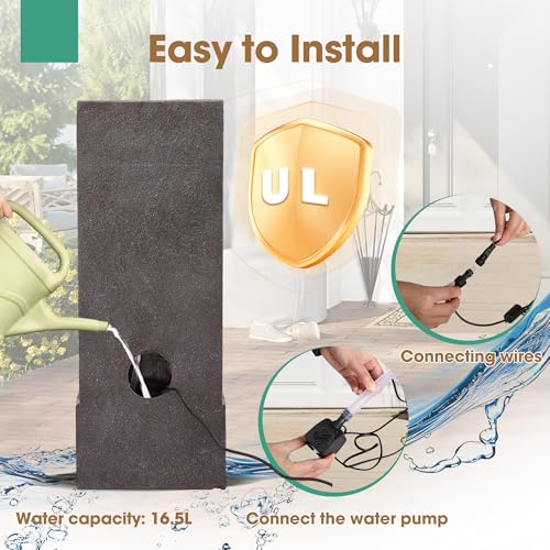 40" H Water Fountains Outdoor