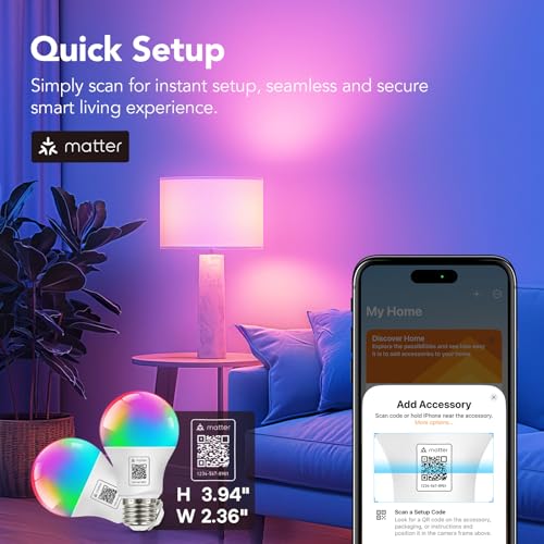 Matter Smart Light Bulb (3 Count)