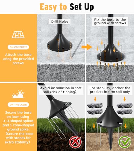 63" Solar Lamp Post Light 2 Pack