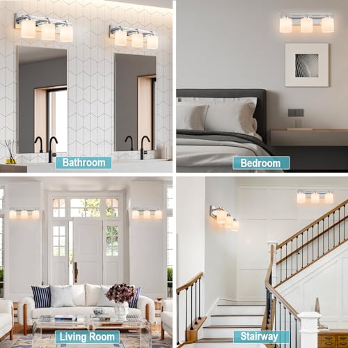 Modern Bathroom Light Fixtures Over Mirror
