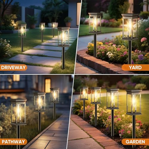 Solar Pathway Lights Outdoor Waterproof
