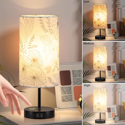 Bedside Touch Lamp with 2 USB Ports