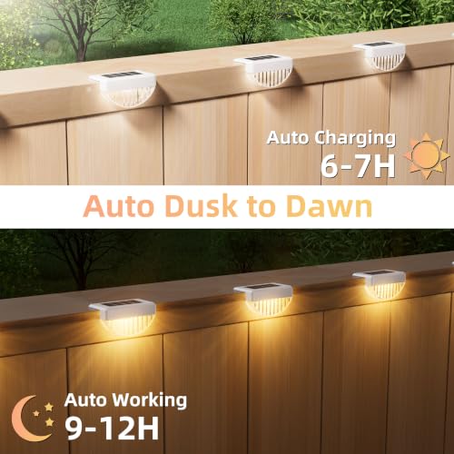 8 Pack Solar Deck Lights Outdoor
