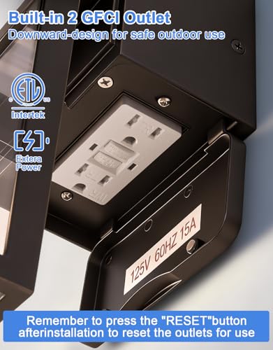 Porch Light with GFCI Outlet and Remote