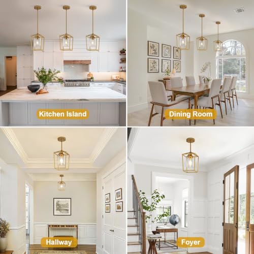 3 Pack Gold Pendant Lights (3 Count)