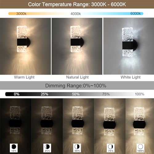 Black Crystal Wall Sconces