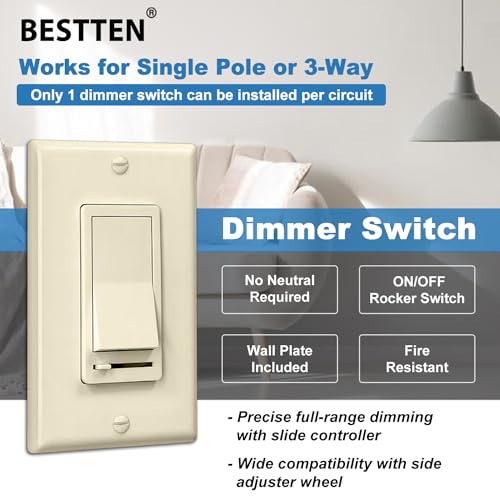 2 Pack Almond Dimmer Light Switch (2 Count)