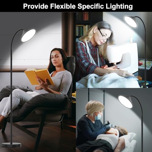76" LED Floor Lamp (Black-76inch)