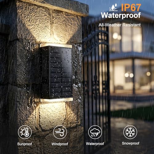 1Pack Solar Wall Lights Outdoor