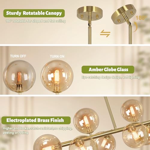 Gold Linear Chandelier