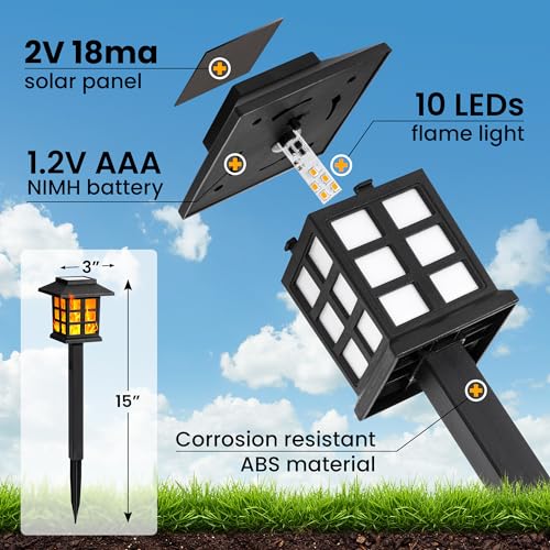 Solar Lights Outdoor Waterproof 12 Pack (12 Count)