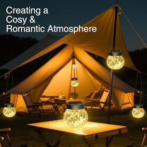 Solar Lanterns Outdoor Waterproof 6 Pack (6 Count)