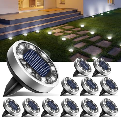 12 Pack Solar Lights Outdoor Waterproof (12 Count)