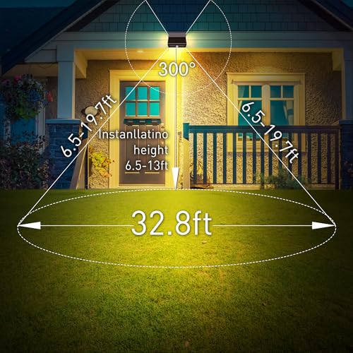 Solar Motion Sensor Security Lights Outdoor (2 Count)