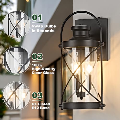 22inch Large Dusk to Dawn Outdoor Wall Lights Fixtures