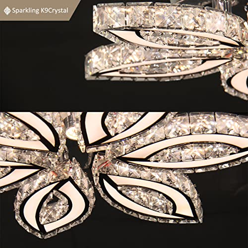 20" Crystal Flower Chandelier