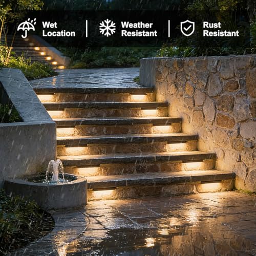 Low Voltage 7in LED Retaining Wall Lights (10 Count)