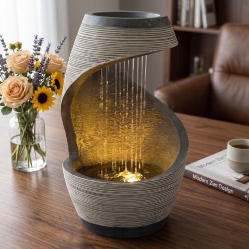 Modern Indoor Tabletop Water Fountain for Office Decor