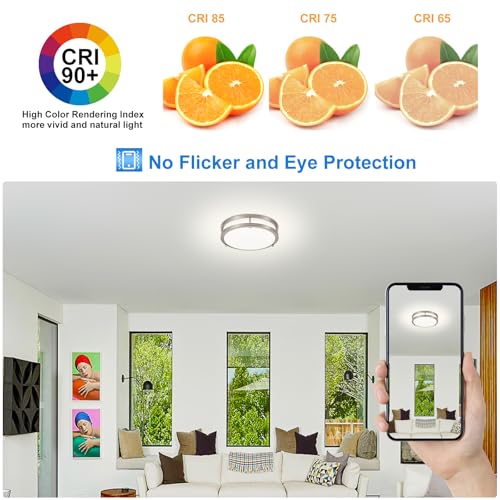 DLLT 2Pack Flush Mount LED Ceiling Light (2 Count)