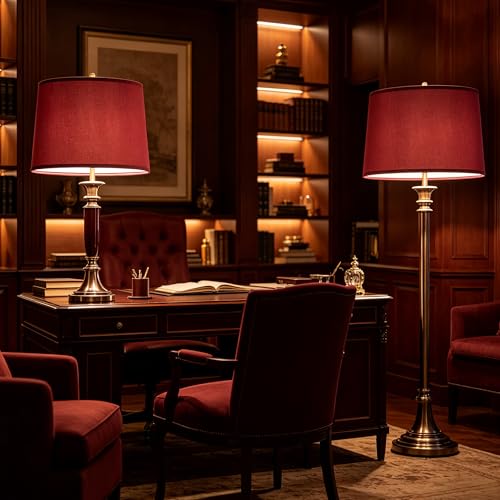 Burgundy Lamp Shade Set of 1