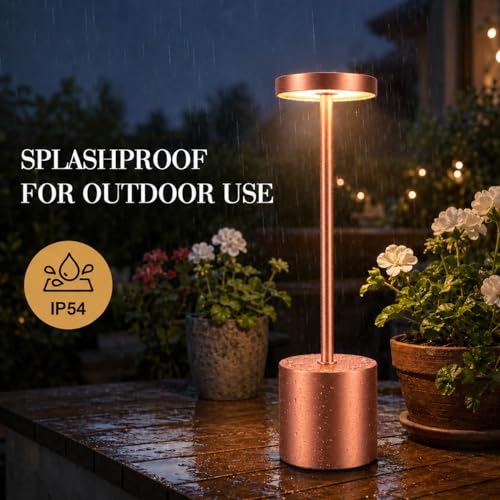 Rose Gold Cordless Table Lamps Set of 2 (2 Count)