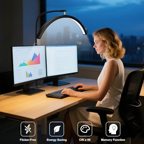 Professional Half Moon LED Desk Light for Nail Techs & Artists