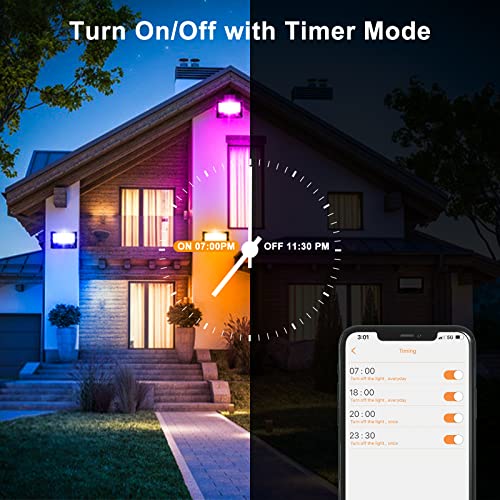 Flood Lights Outdoor RGB with Stake (4 Count)