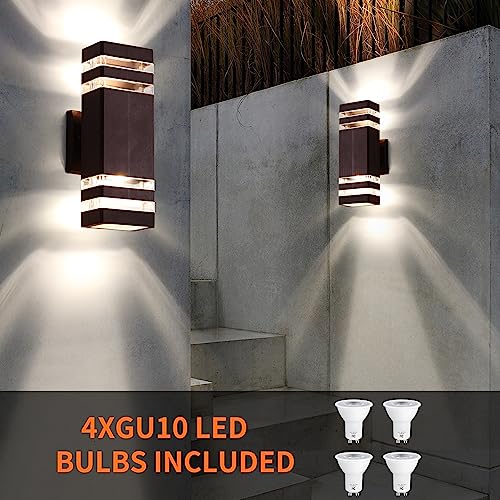 2 Pack Outdoor Wall Light Fixtures (2 Count)