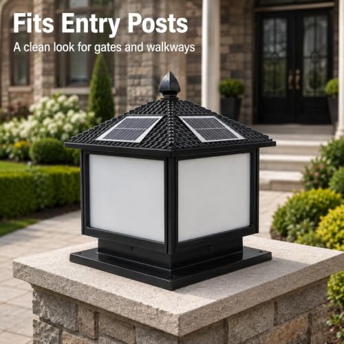 Solar Pier Mount Light