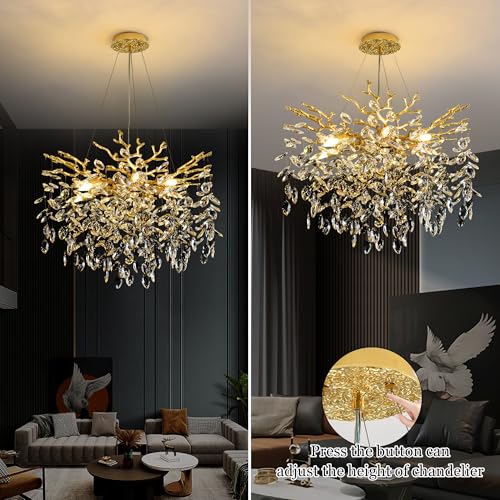Tree Branch Chandelier Modern Crystal Pendant Light