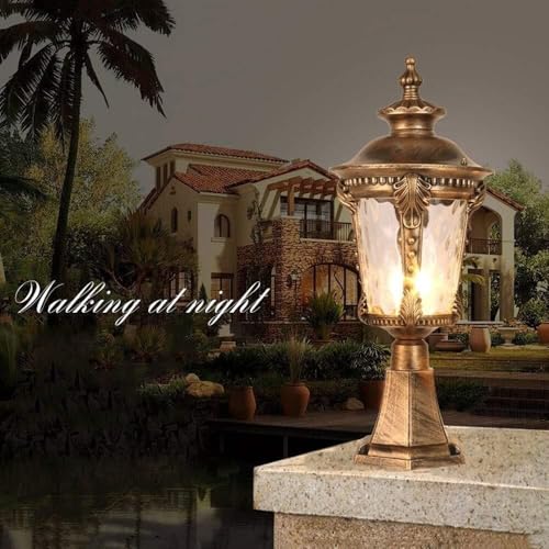 Traditional Outdoor Retro Pillar Light Classical Courtyard Column Lights Villas Door Aisle Garden Post Lamp Terrace Landscape Decorative Lighting Streetlights