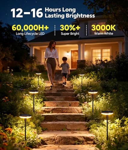 Solar Lights Outdoor Waterproof 12 Pack (12 Count)