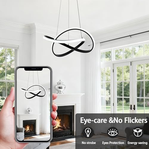 Modern Chandelier with Remote