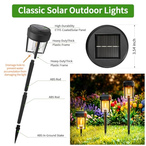 Solar Pathway Lights Outdoor (10 Count)
