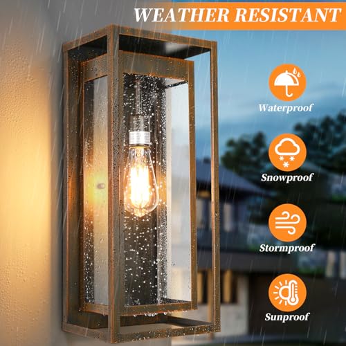 19" Large Outdoor Wall Light Fixtures (2 Count)