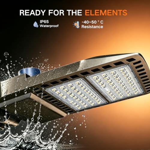 200W LED Parking Lot Light Dusk to Dawn Photocell 5000K 26000LM
