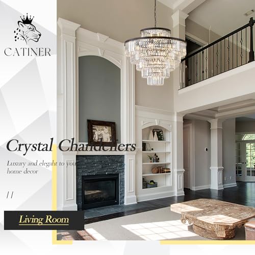 36" Large Crystal Chandelier (23 Count)