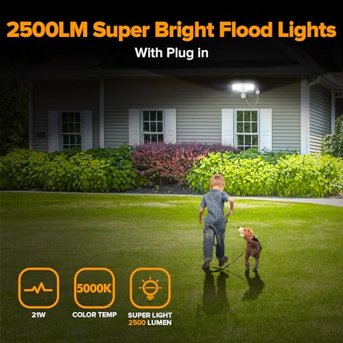 21W Plug in Motion Sensor Light Outdoor