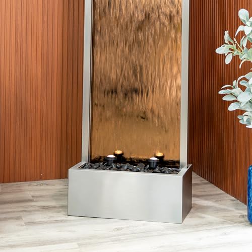 68" H Modern Freestanding Waterfall Fountain