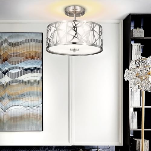 3 Light Semi Flush Mount Ceiling Light