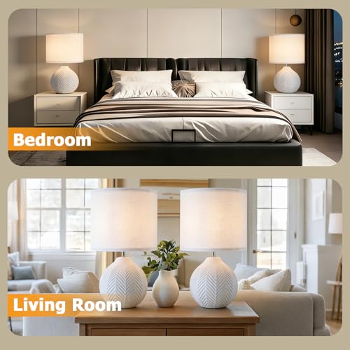 18.5" Ceramic Table Lamps Set of 2 (2 Count)