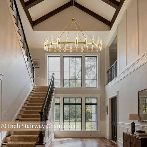 Gold Wagon Wheel Chandelier 24 Light (24 Count)