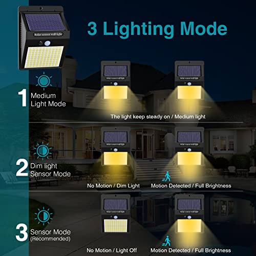 4 Pack Solar Motion Lights Outdoor (4 Count)