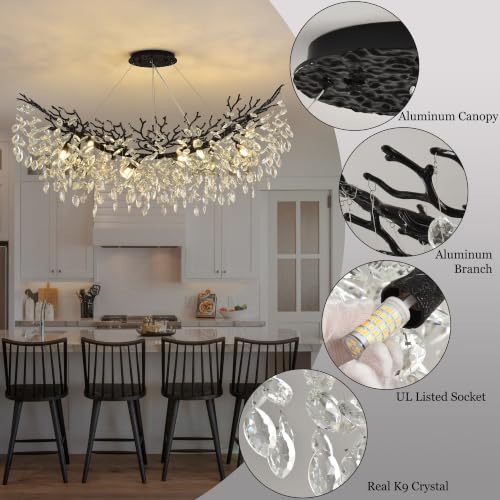 Rectangle Crystal Tree Branch Chandelier