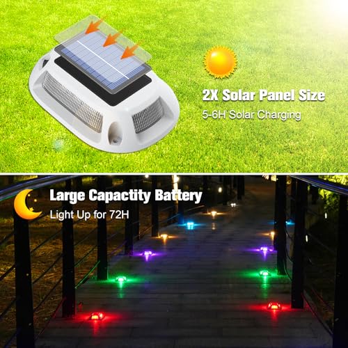 Solar Driveway Lights Dock Deck Lights 12 Pack (12 Count)