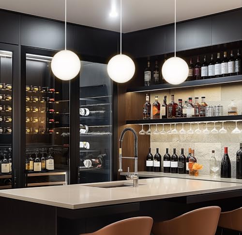 Ceres 8" Modern Globe Pendant Light for Kitchen Island