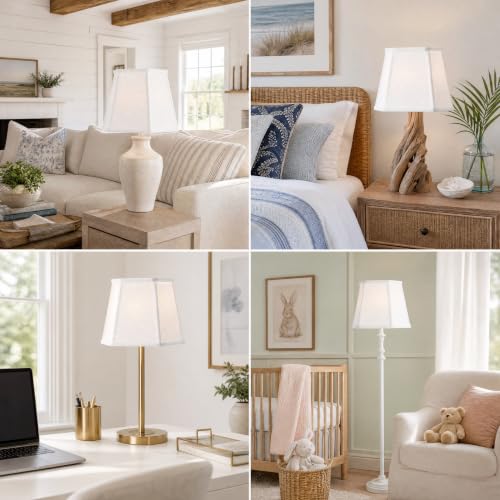 1 Pack White Linen Beveled