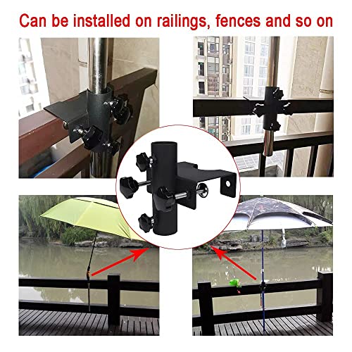 Heavy Duty Parasol Holder Patio Umbrella Stand Mount Umbrella Stand Bench Buddy Umbrella Holder Fixed Clip Umbrella Clamp for Deck