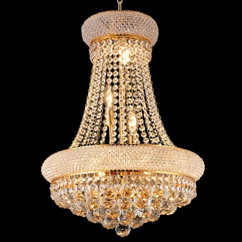 18 Inch Gold Crystal Eiffel Tower Chandelier